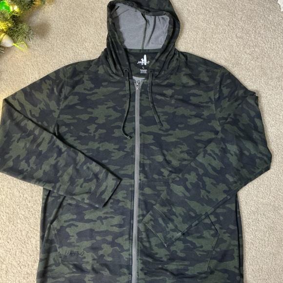 johnnie-O Other - johnnie-O Dark Green Camouflage Zip-Up Sweater